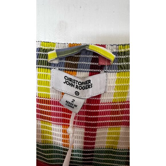 Christopher John Rogers for Target Plaid Wide Strap Tie Waist Dress Size 2 NWT - Picture 7 of 7